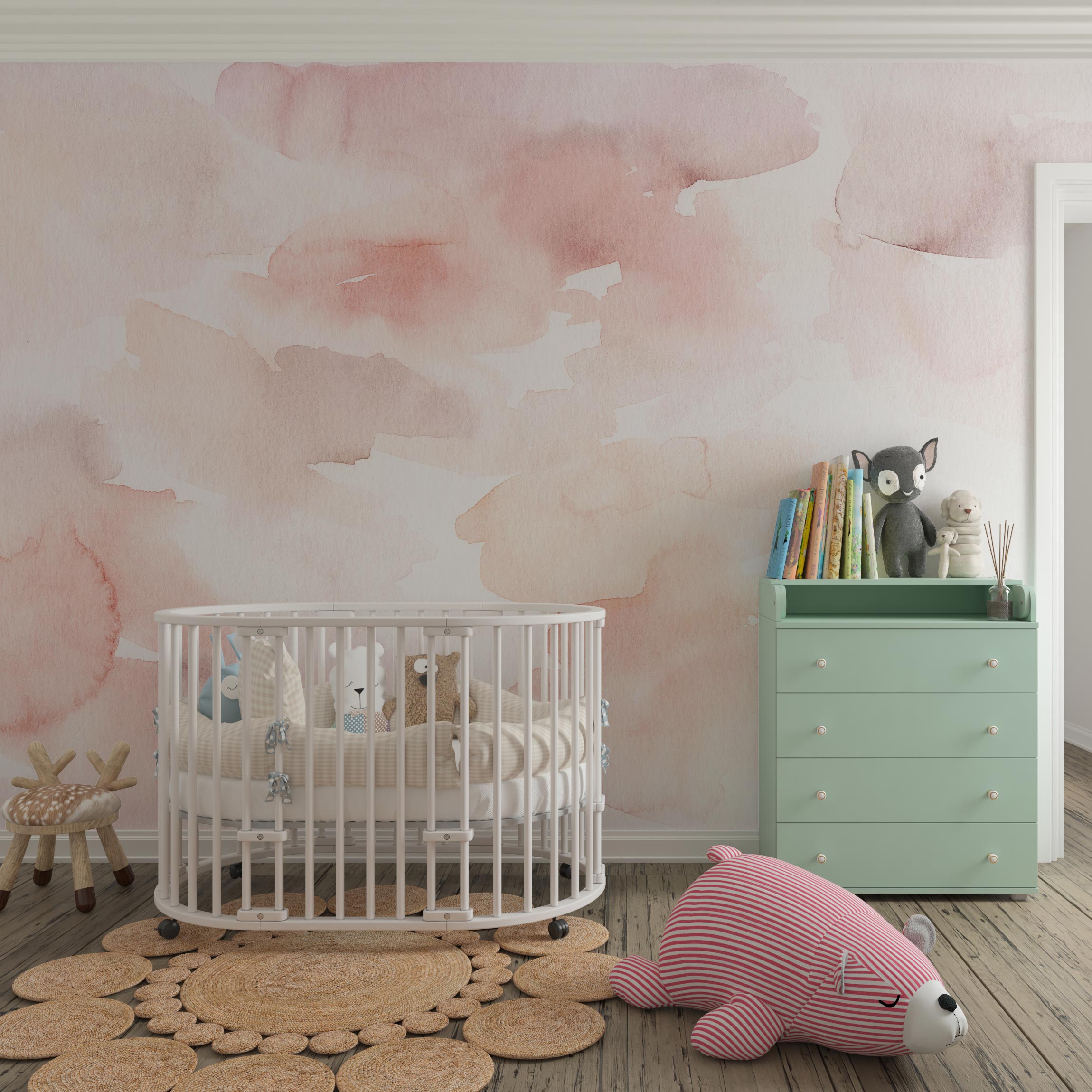 Baby Wall Paintings, Baby Wall Pictures, Baby Pink Painting