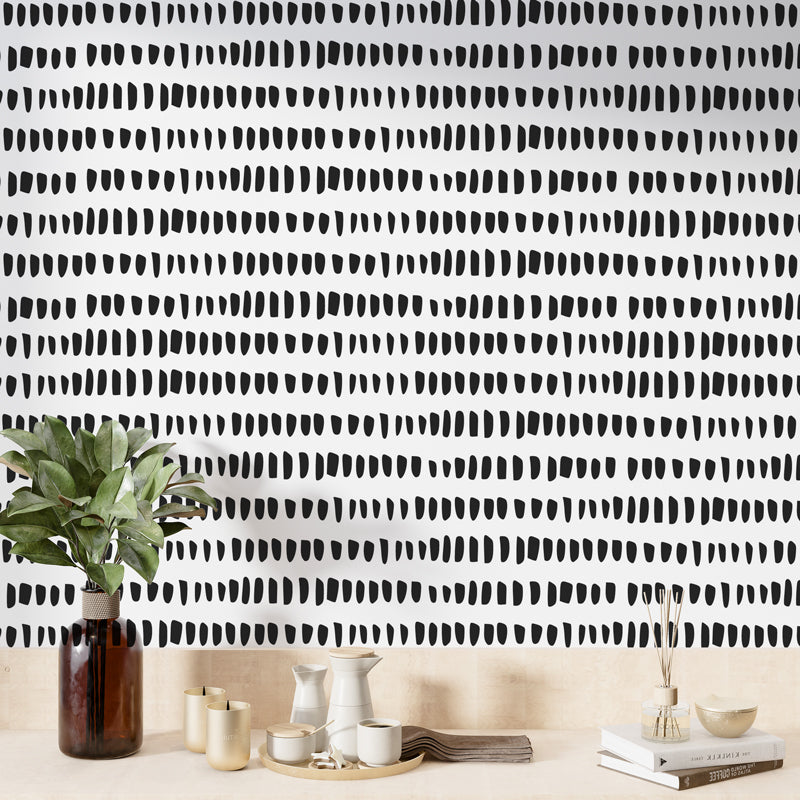 Black And White Brush Stroke Wallpaper