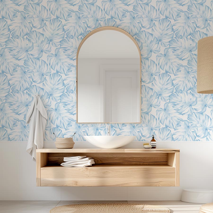 Blue Bedroom Peel And Stick Wallpaper