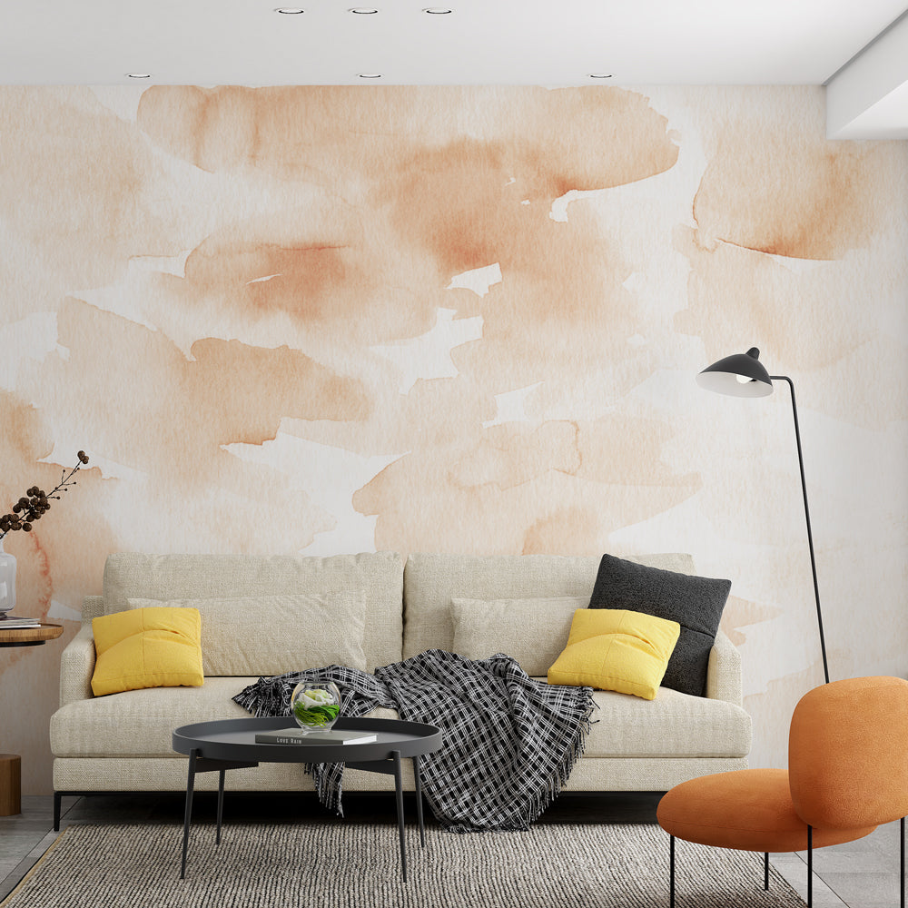 Terracotta Abstract Watercolor Wallpaper