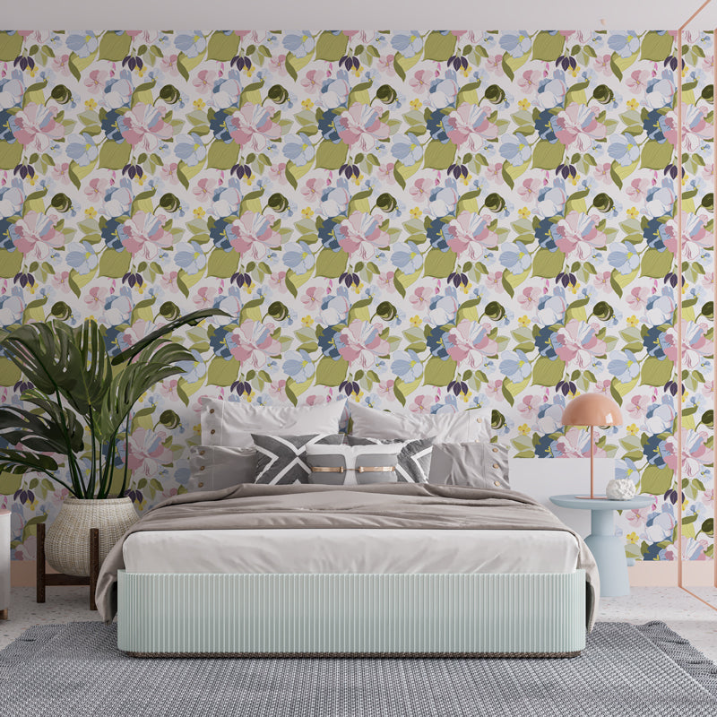 Pink Floral Wallpaper For Girls Bedroom