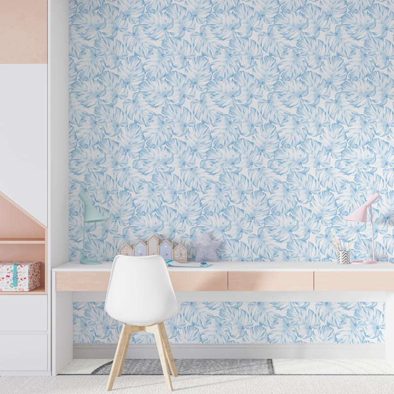 Blue Bedroom Peel And Stick Wallpaper