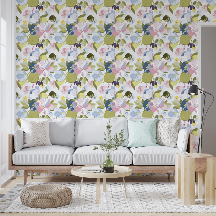 Pink Floral Wallpaper For Girls Bedroom