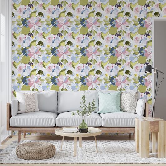 Pink Floral Wallpaper For Girls Bedroom