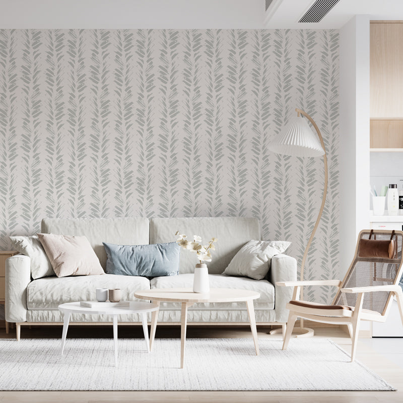 Grey Herringbone Peel & Stick Wallpaper: Removable for Bedrooms and Nurseries