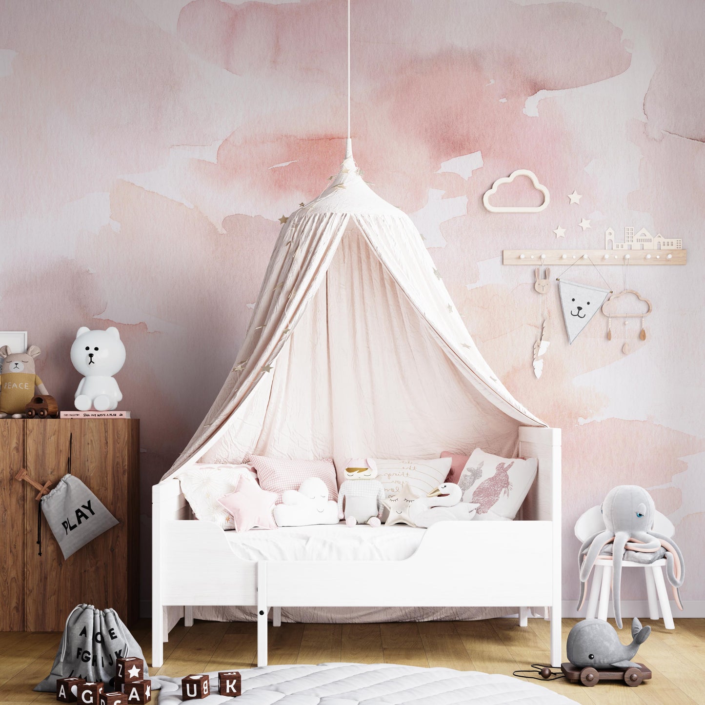 Pink watercolor wallpaper