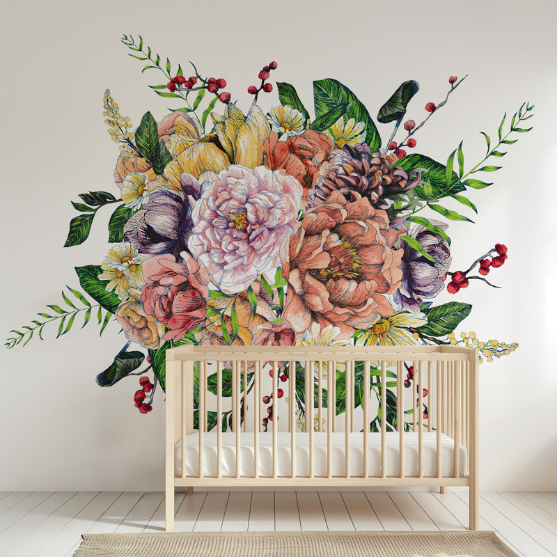 Floral Wall Mural For Nursery