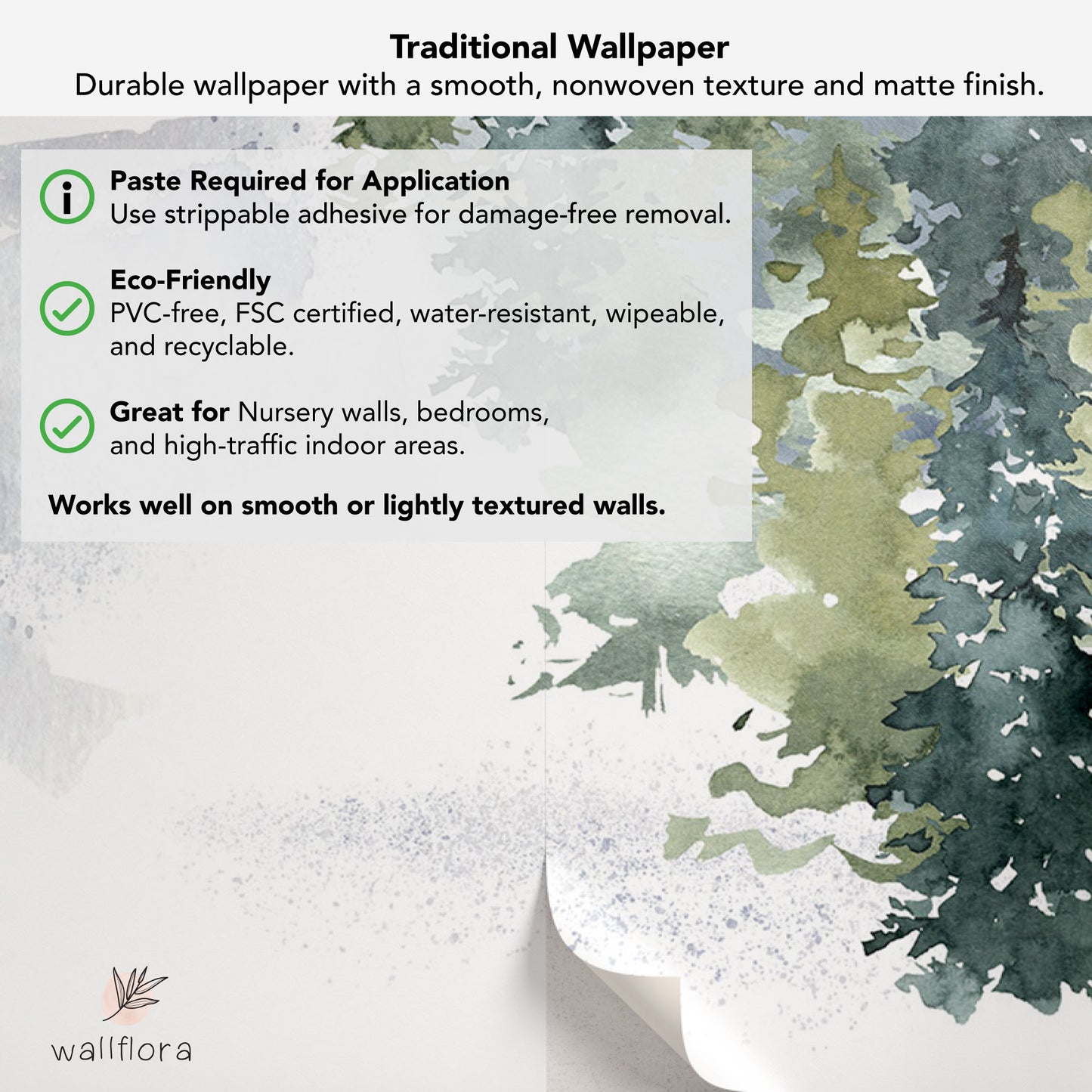 Woodland Forest Nursery Wallpaper