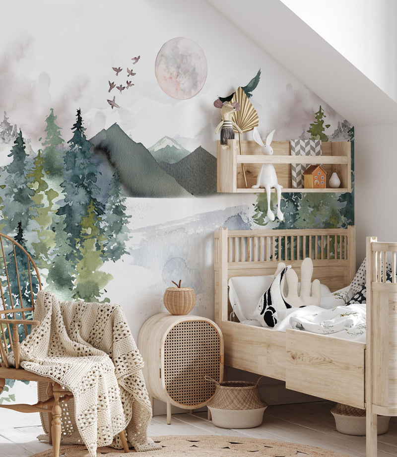 Woodland Forest Nursery Wallpaper