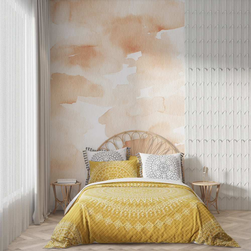 Terracotta Abstract Watercolor Wallpaper