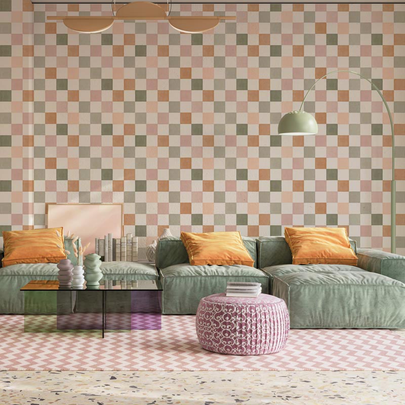Pastel Checkered Peel & Stick Wallpaper