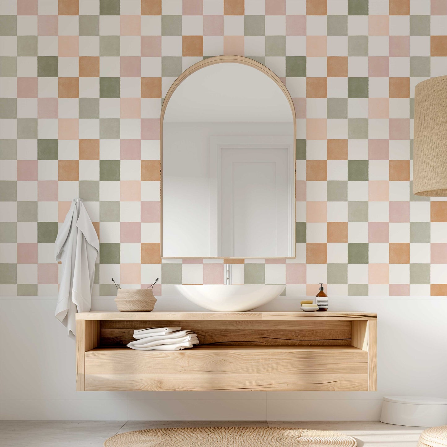 Pastel Checkered Peel & Stick Wallpaper