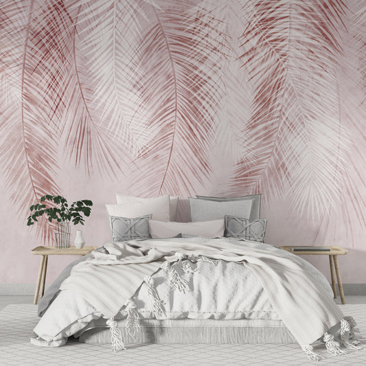 Vintage Pink Tropical Wallpaper - Peel & Stick or Traditional
