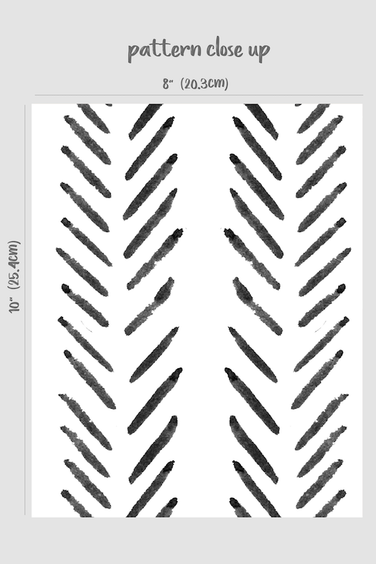 Black And White herringbone removable wallpaper