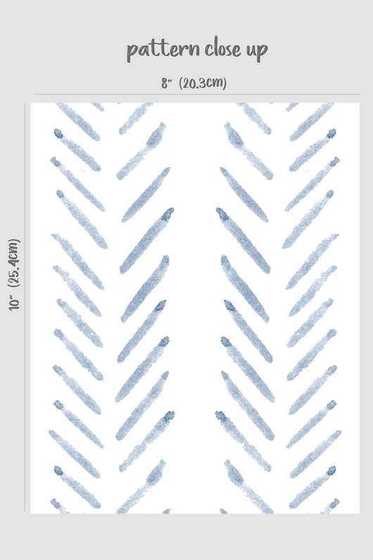 Blue herringbone removable wallpaper