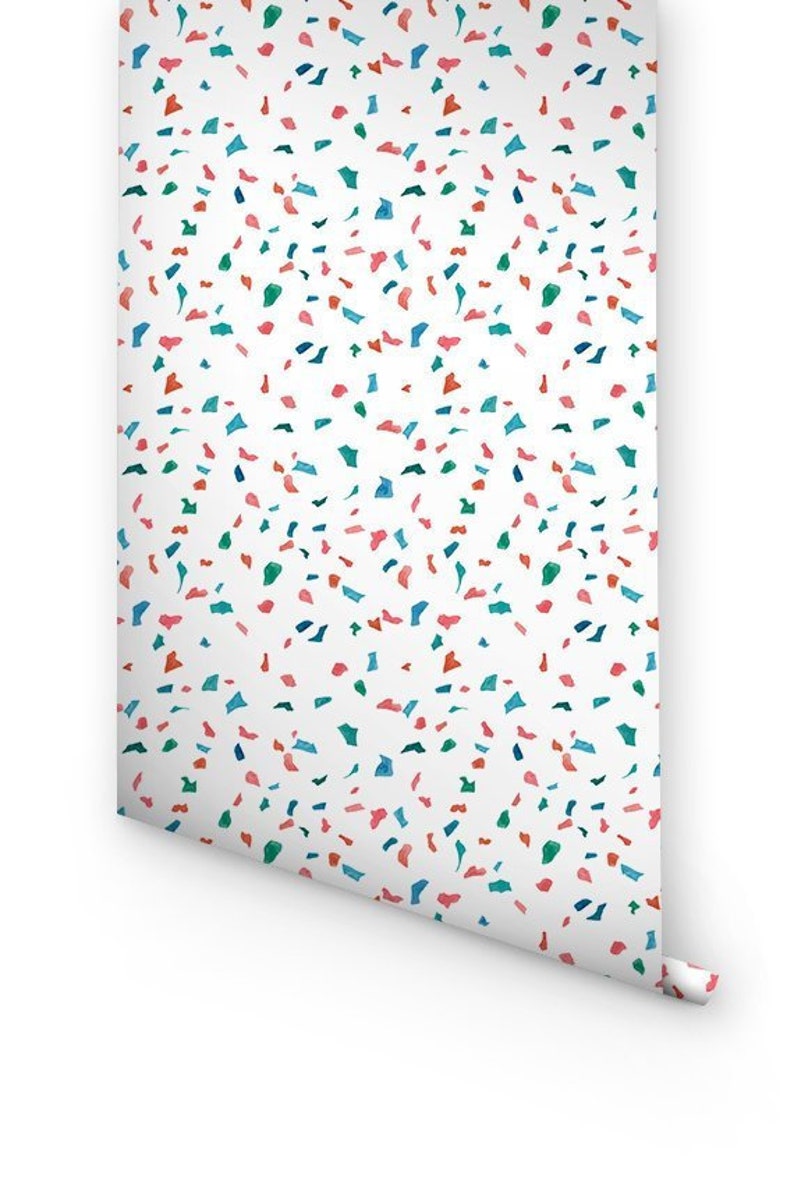 Watercolor Terrazzo Wallpaper For Nursery