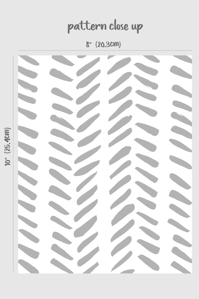 Grey Herringbone Removable Wallpaper