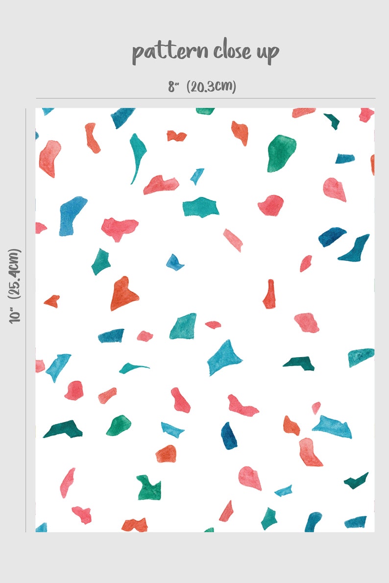 Watercolor Terrazzo Wallpaper For Nursery