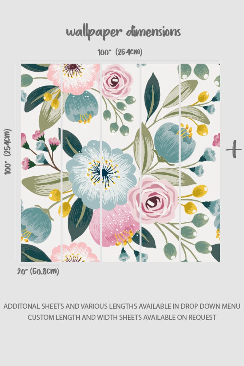 Large Blooming Floral Wallpaper Mural