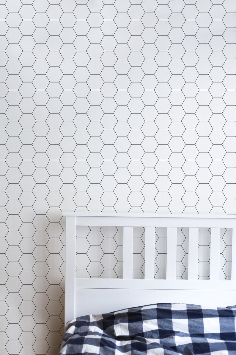 Honeycomb Pattern Removable Wallpaper