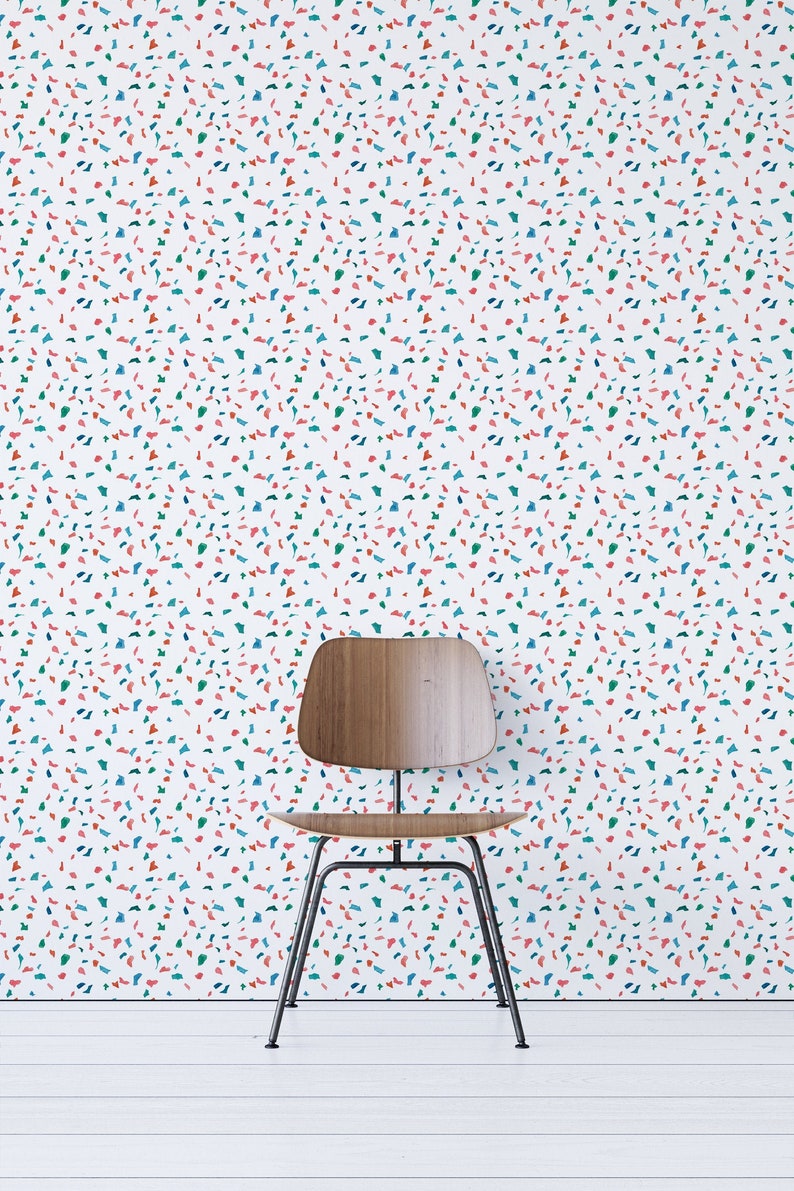 Watercolor Terrazzo Wallpaper For Nursery