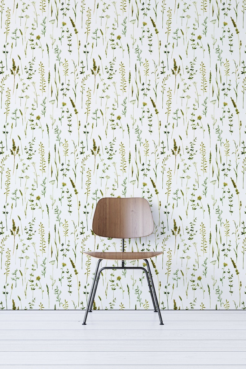 Custom Botanical Peel and Stick Wallpaper Removable Wallpaper 