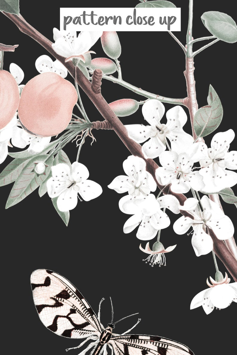 Dark Botanical Peel And Stick Wallpaper