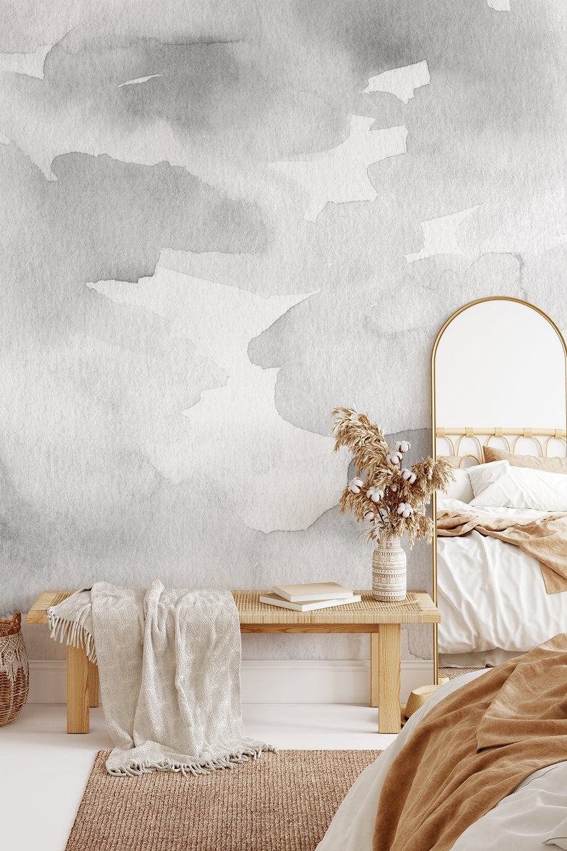 Grey watercolor wallpaper