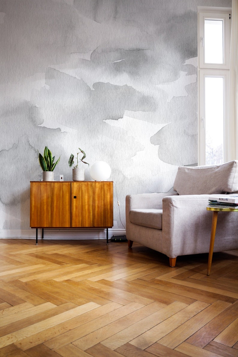 Grey watercolor wallpaper