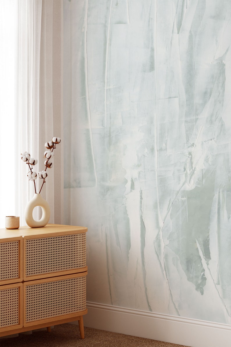 Sage abstract removable wallpaper