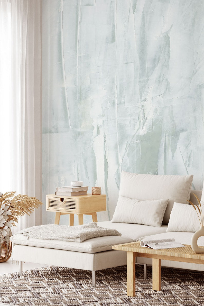 Sage abstract removable wallpaper