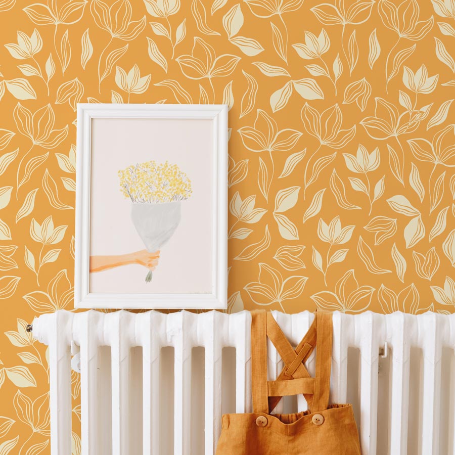 Yellow Removable Wallpaper For Nursery