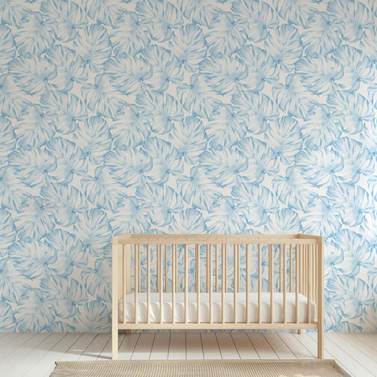 Blue Bedroom Peel And Stick Wallpaper