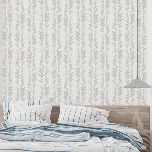 Grey Herringbone Peel & Stick Wallpaper: Removable for Bedrooms and Nurseries