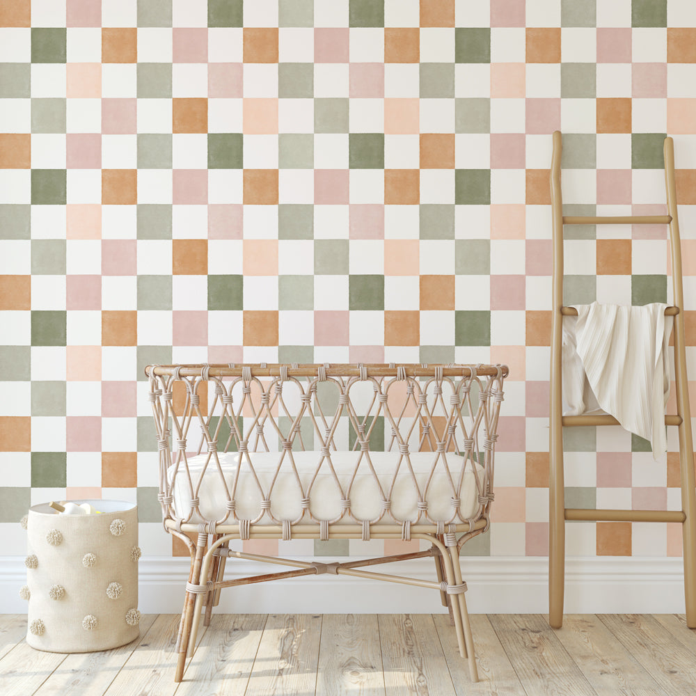 Pastel Checkered Peel & Stick Wallpaper