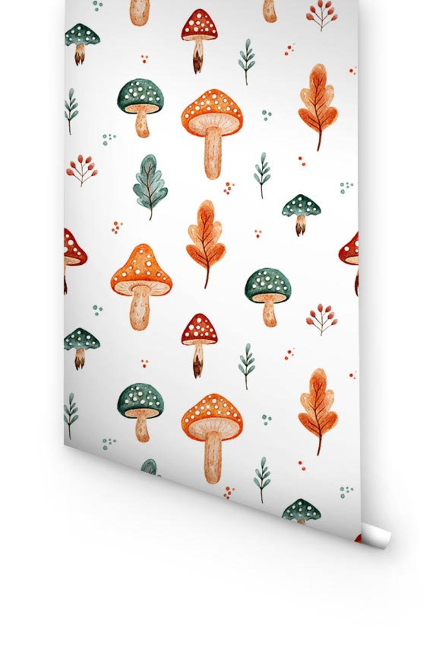 Mushroom wallpaper for nursery