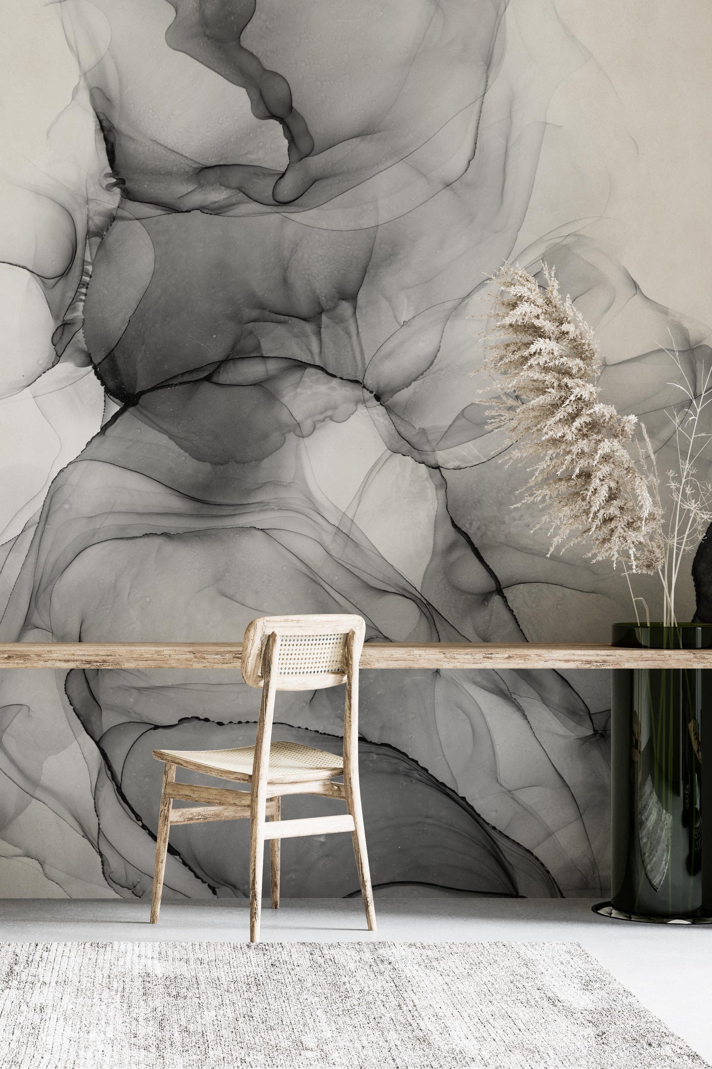 Sleek Grey Marble Wallpaper