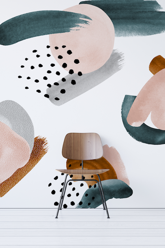 Abstract shapes wallpaper mural