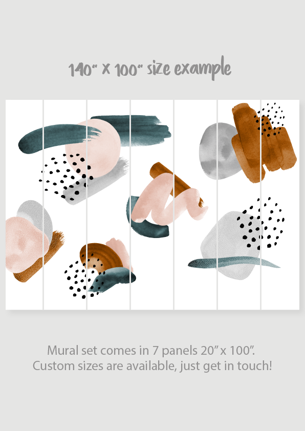 Abstract shapes wallpaper mural