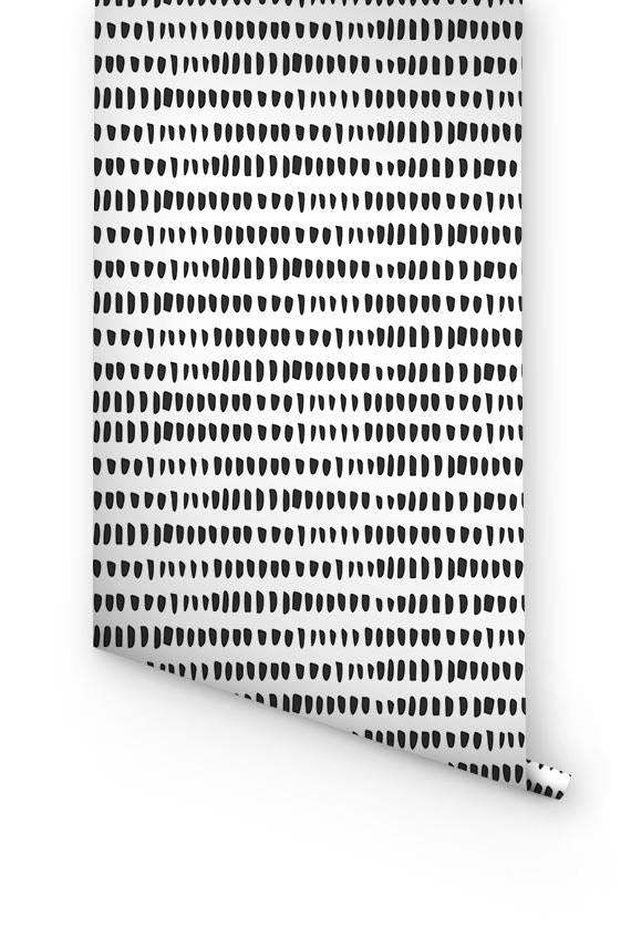 Black And White Brush Stroke Wallpaper
