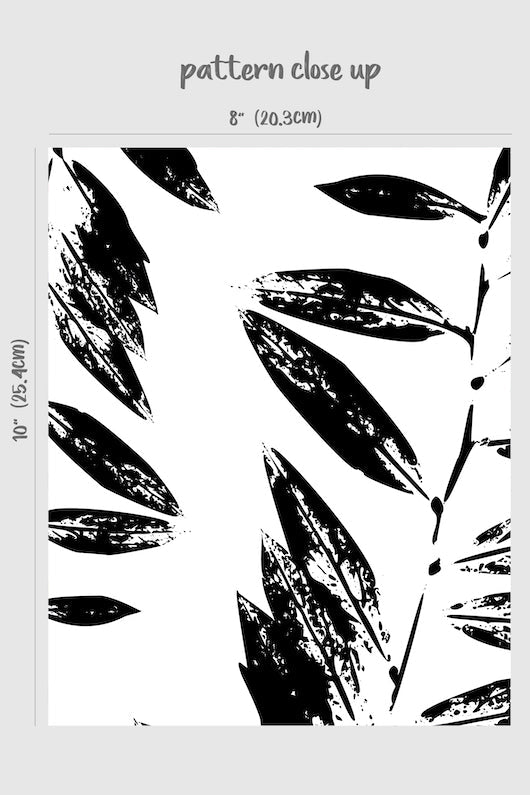 Black And White Leaves Peel And Stick Wallpaper