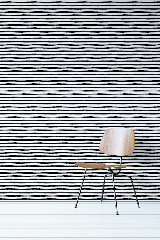 Black And White Stripes Removable Wallpaper