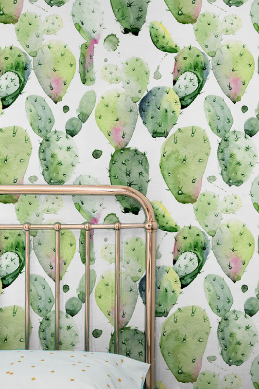 Cactus Peel An Stick Wallpaper