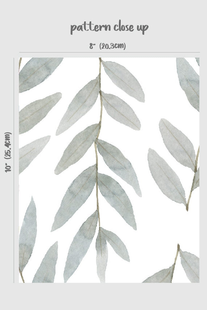 Grey Botanical Wallpaper For Nursery