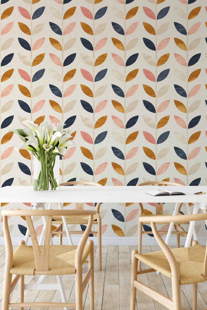 Leaves Pattern Removable Wallpaper