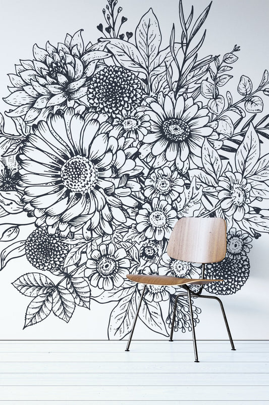 Wildflower Wall Mural For Nursery