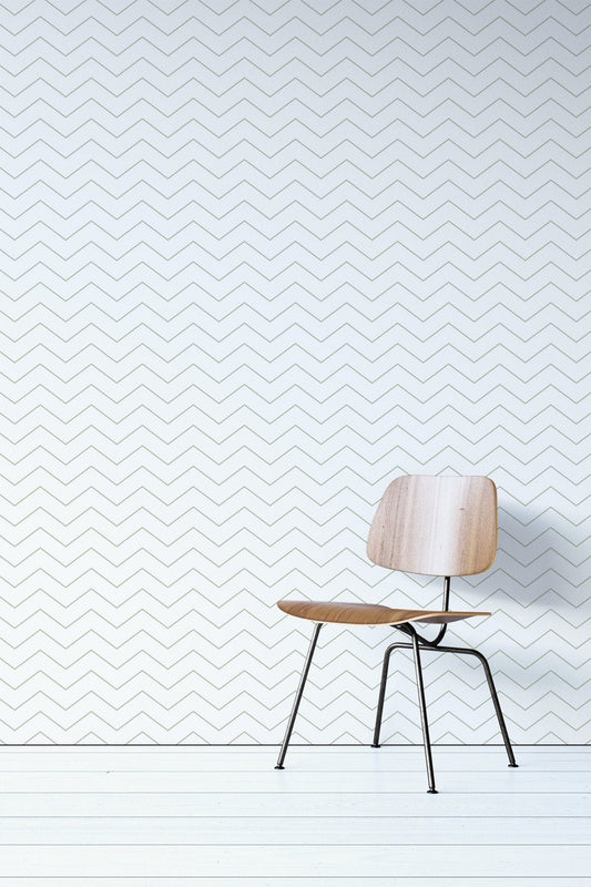 Sage Chevron Removable Wallpaper