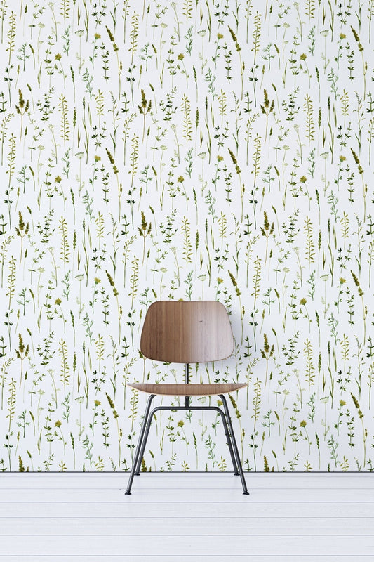 Green Botanical Removable Wallpaper