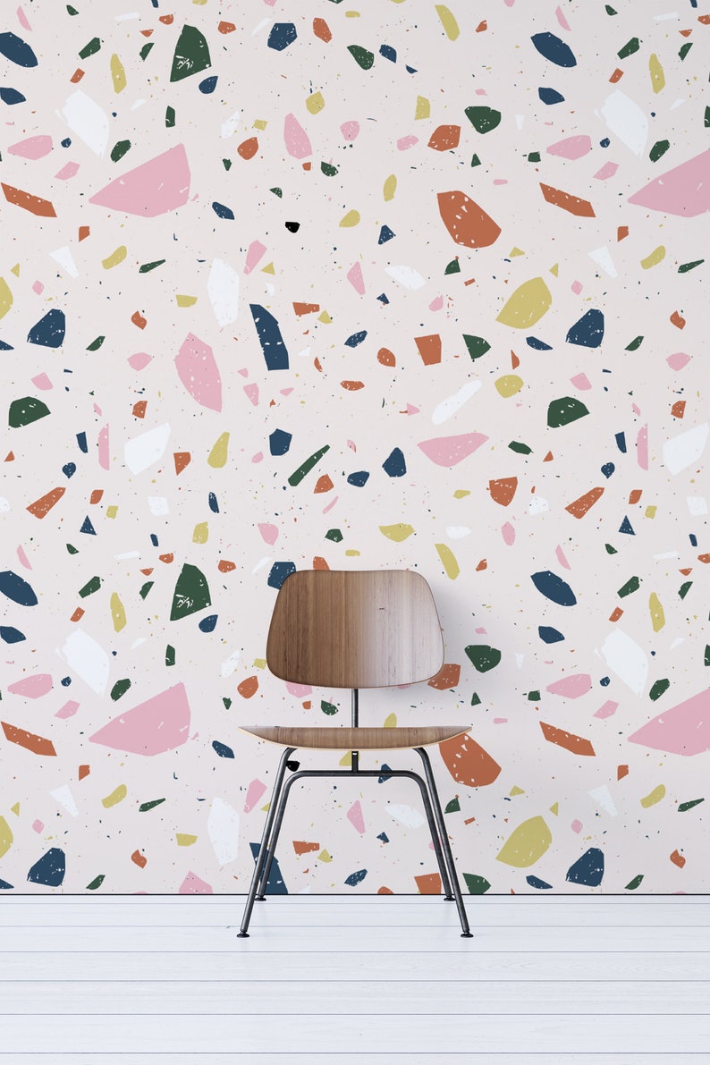 Pink Terrazzo Peel And Stick Wallpaper