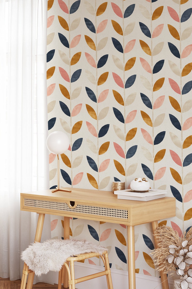 Leaves Pattern Removable Wallpaper